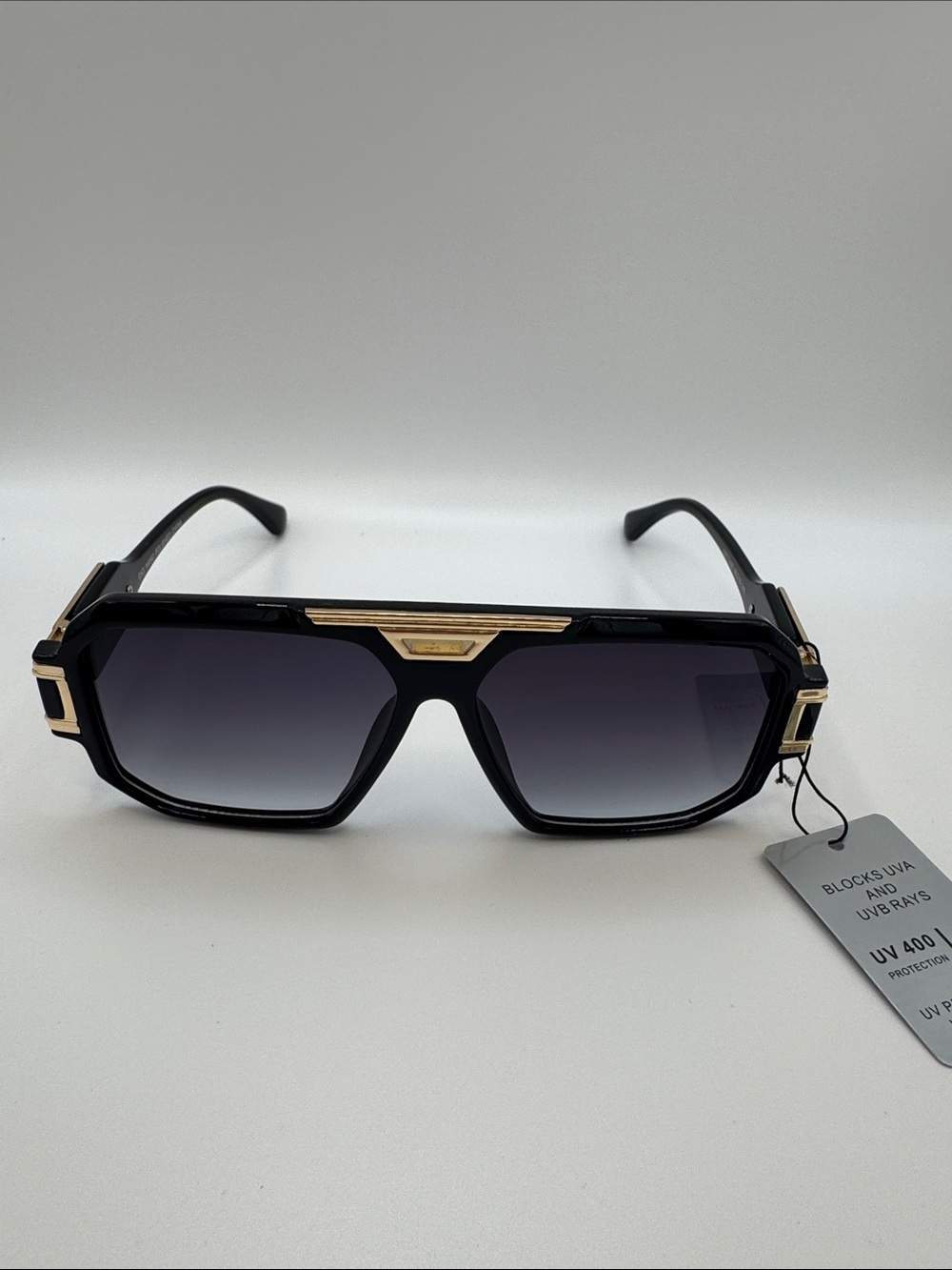 Black and Gold Men's Fashion Sunglasses - Picture 2 of 11